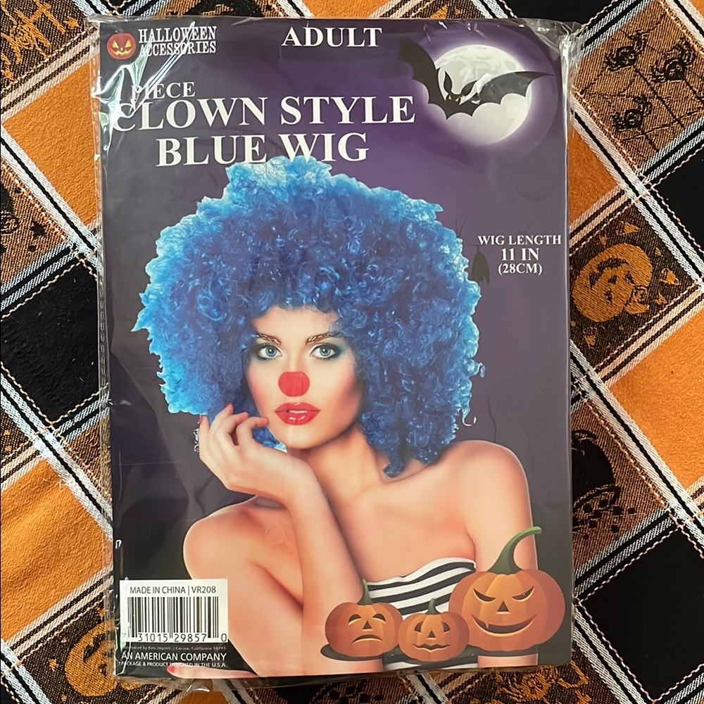 Blue Clown Style Wig